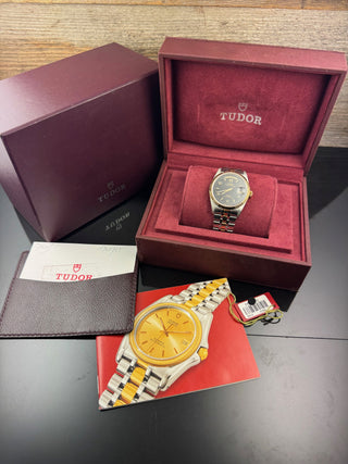 Tudor Prince Date Day 76213 NOS VINTAGE RARE BLACK DIAL - Full Set 2006
