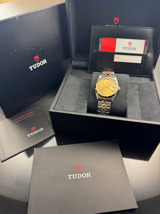 Tudor Prince Date Day 76213 NOS / STICKER Gold Dial - Full Set 2024