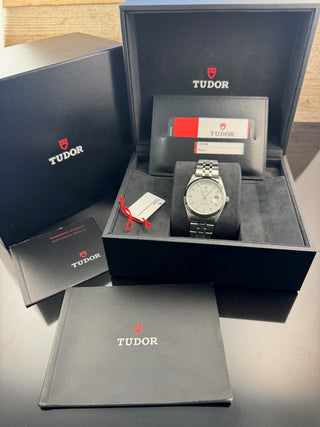 Tudor Prince Date 76214 MINT Silver Linen Dial Automatic Full Set 2018
