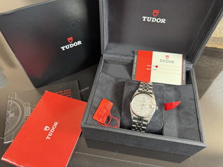 Tudor Prince Date Day 76200 Silver Linen Dial Automatik Box & Papiere 2016