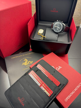 Omega Speedmaster Professional Moonwatch 50th Anniversary Limited Edition - MINT 311.30.42.30.01.001 PVD - Full Set