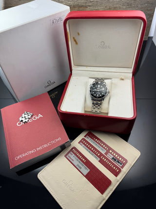 Omega Seamaster Diver 300 M Co Axial 36MM Mid Size Black Dial - Full Set