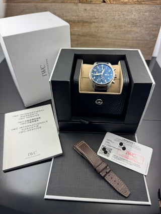 IWC Fliegeruhr Chronograph / Pilot Chronograph 41MM Blue Automatik Full Set 2021
