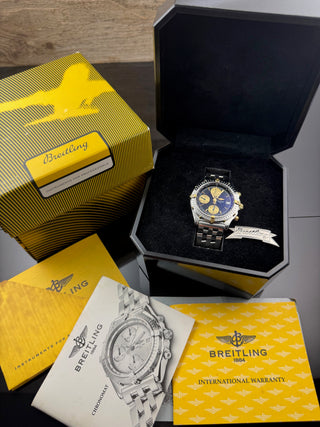 Breitling Chronomat A13050.1 Service Stahl / Gold - Vintage Full Set 1999