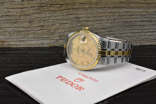 Tudor Prince Date Day 76213 Automatik Stahl / Gold - Linen Dial - Zertifikat