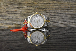 Tudor Prince Date Day 76213 Silver Linen Diamond Dial unpoliert - Full Set 2017