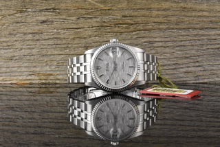 Tudor Prince Date 74034 NOS / UNGETRAGEN - Silver Linen Dial - Full Set