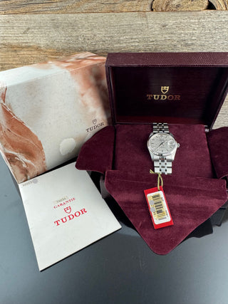 Tudor Prince Date 74034 NOS / UNGETRAGEN - Silver Linen Dial - Full Set