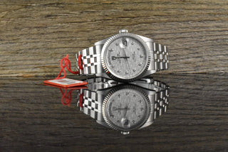 Tudor Prince Date 76214 Stahl / Weißgold Linen Diamond Dial