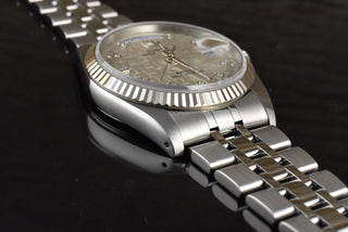 Tudor Prince Date 76214 Stahl / Weißgold Linen Diamond Dial