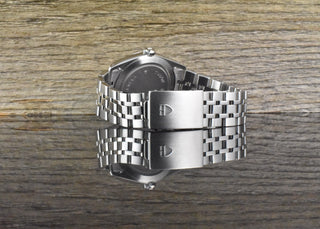 Tudor Prince Date 76214 Stahl / Weißgold Linen Diamond Dial