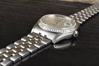 Tudor Prince Date 76214 Stahl / Weißgold Linen Diamond Dial