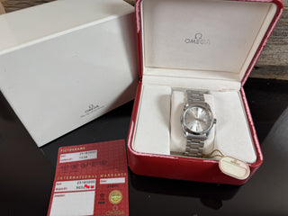 Omega Seamaster Aqua Terra Quartz 36MM 2518.30 Silver Dial Box & Papiere