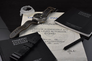 Panerai Luminor Submersible 1950 1950 2500M 3 Days Edition Speziale Deep Diver Titanium Box & Papiere