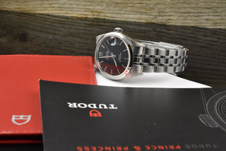 Tudor Prince Date 72000 Black Dial 32MM Automatik - Card 2008